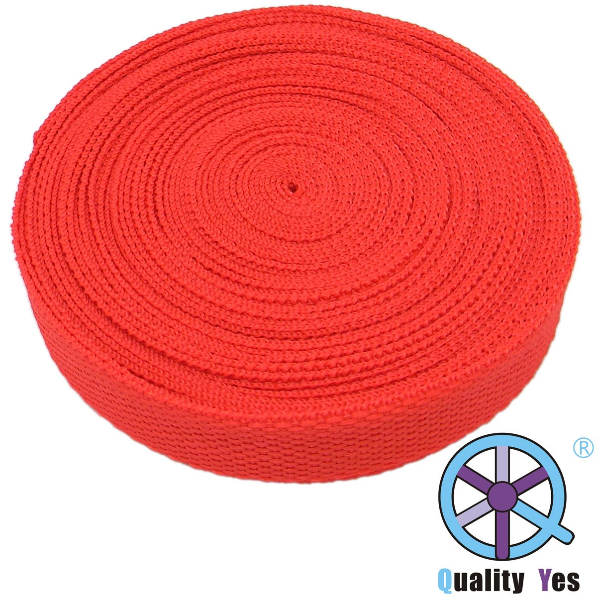 

QY Red Color 10M 32.8Ft Polypro Webbing Nylon Heavy Webbing Outdoor Rescue Rope