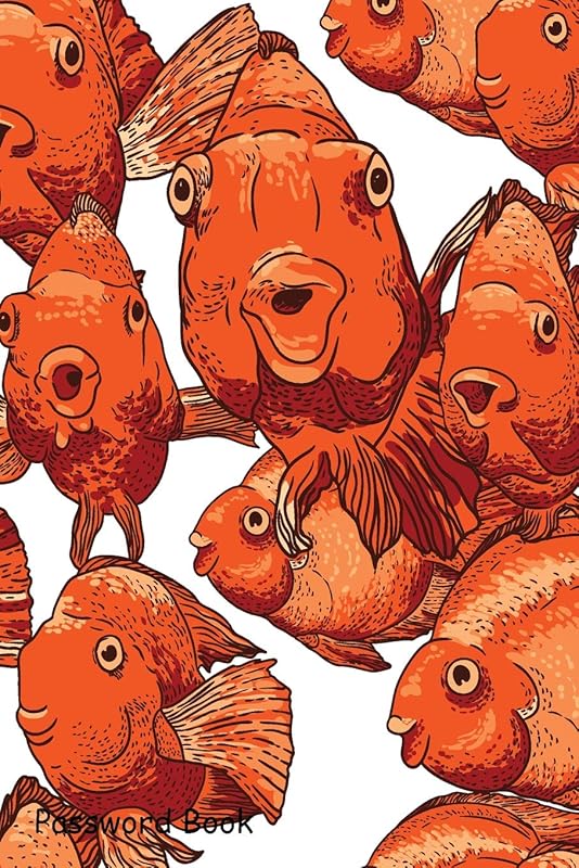 Password Book: Include Alphabetical Index With Background with fish by Shamrock Logbook