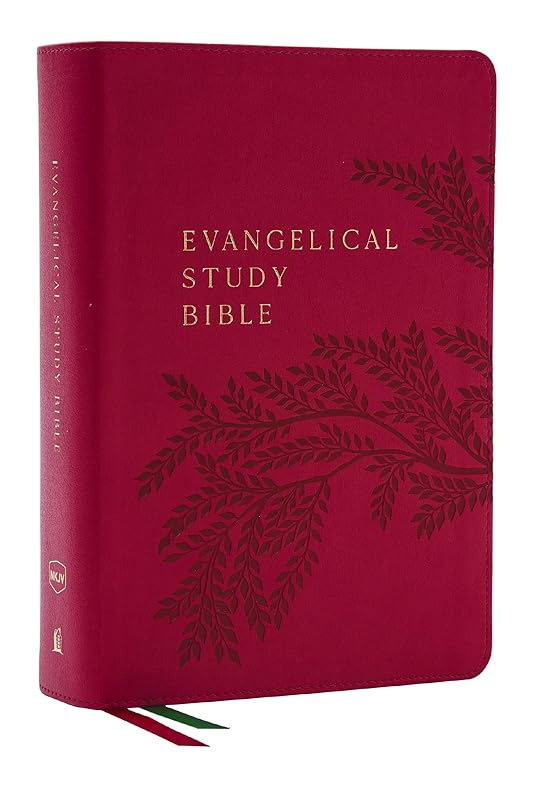 Evangelical Study Bible: Christ-centered. Faith-building. Mission-focused. (NKJV, Pink Leathersoft, Red Letter, Thumb Indexed, Large Comfort Print) by Thomas Nelson