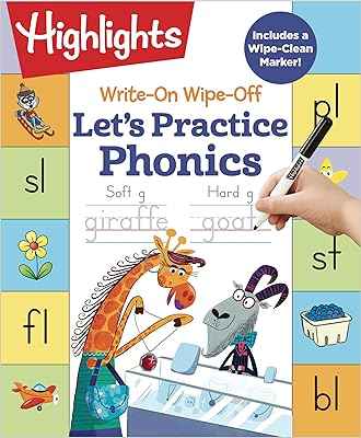 Write-On Wipe-Off Let's Practice Phonics (Highlights Write-On Wipe-Off Fun to Learn Activity Books)