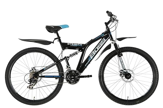 Boss 9241180 - Bicicleta de montaña con doble suspensión ( 21 velocidades, hombre ) ), color negro, talla 26