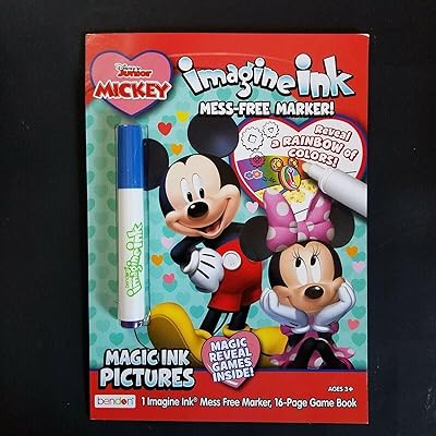 DJ Mickey Imagine Ink Magic Ink Coloring Book