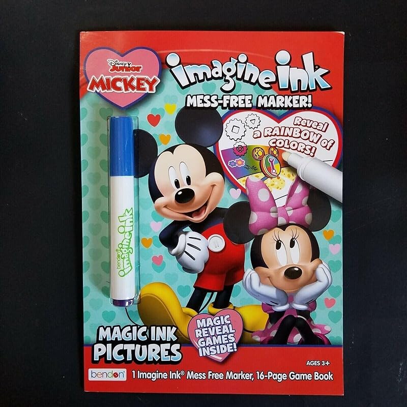 DJ Mickey Imagine Ink Magic Ink Coloring Book by BENDON