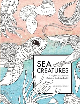 Sea Creatures: A Might Could Studios Coloring Book for Adults