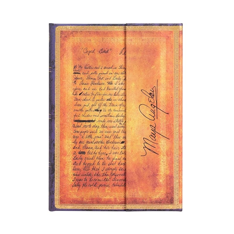 Paperblanks | Angelou, I Know Why the Caged Bird Sings | Embellished Manuscripts Collection | Hardcover | Midi | Lined | Wrap Closure | 144 Pg | 120 GSM by Paperblanks