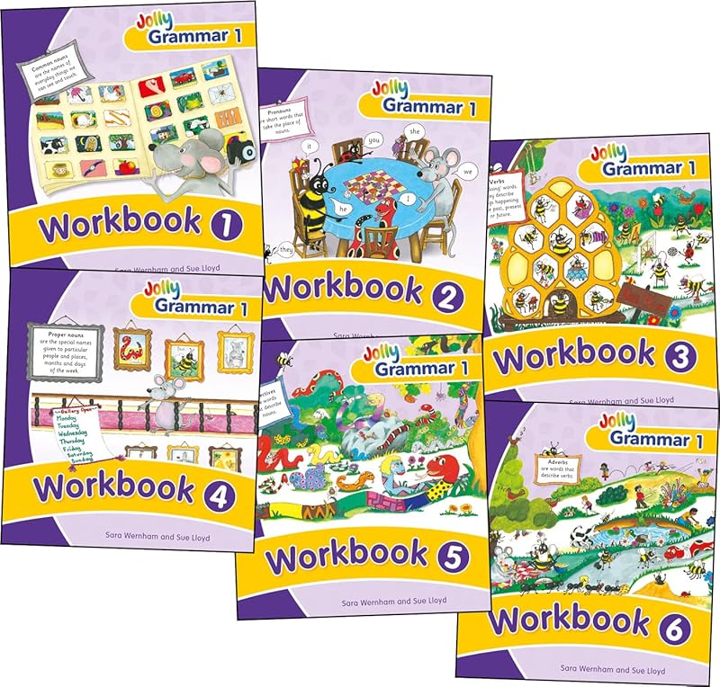 Grammar 1 Workbooks 1-6: In Precursive Letters (British English edition) by Sara Wernham