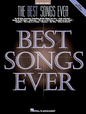 The Best Songs Ever Songbook (Big-Note Piano)