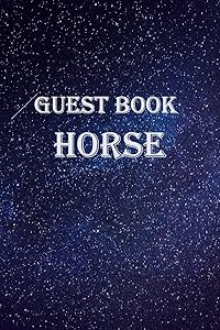 Guest book horse: guest books for memorial service ,guest books for visitors , 150 Pages , 6 x 9IN. by Lina Book