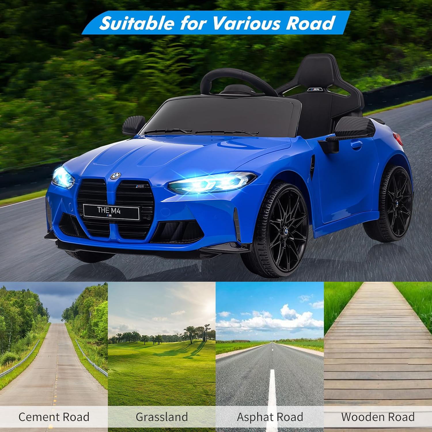 BMW M4 Kids Electric Car on the Road