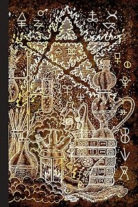 Grimoire Spell Book: Book of Shadows Layout with Cornell Notes for Manifestation Updates - Fiery Pentagram (Book Of Shadows - Witchcraft For Beginners - Grimoire Spell Book) by Spiritual Awakening Portal Books