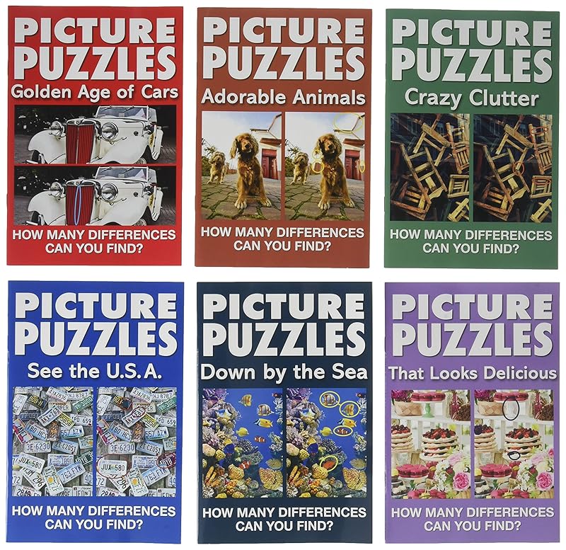 Brain Games - Picture Puzzles: 6 Booklet Set: How Many Differences Can You Find? by Publications International Ltd.