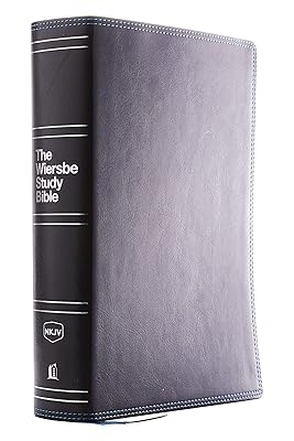 NKJV, Wiersbe Study Bible, Leathersoft, Black, Thumb Indexed, Red Letter, Comfort Print: Be Transformed by the Power of God’s Word