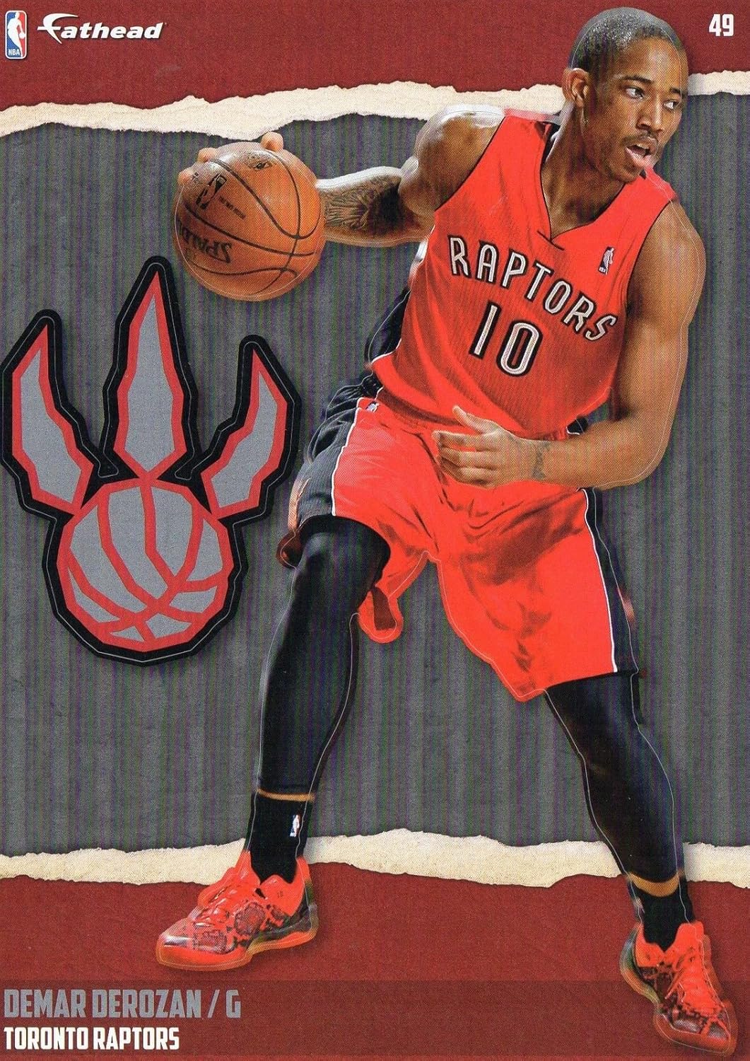 

2014-2015 NBA Demar Derozan Toronto Raptors Fathead Tradeable