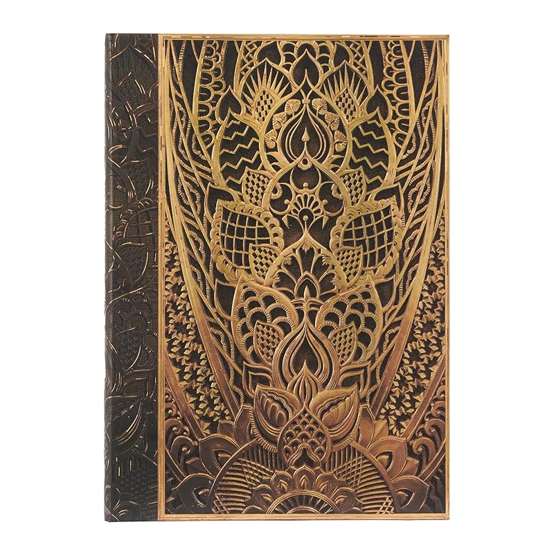 Paperblanks | The Chanin Rise | New York Deco | Hardcover Journal | Midi | Lined | Elastic Band Closure | 144 Pg | 120 GSM by Paperblanks