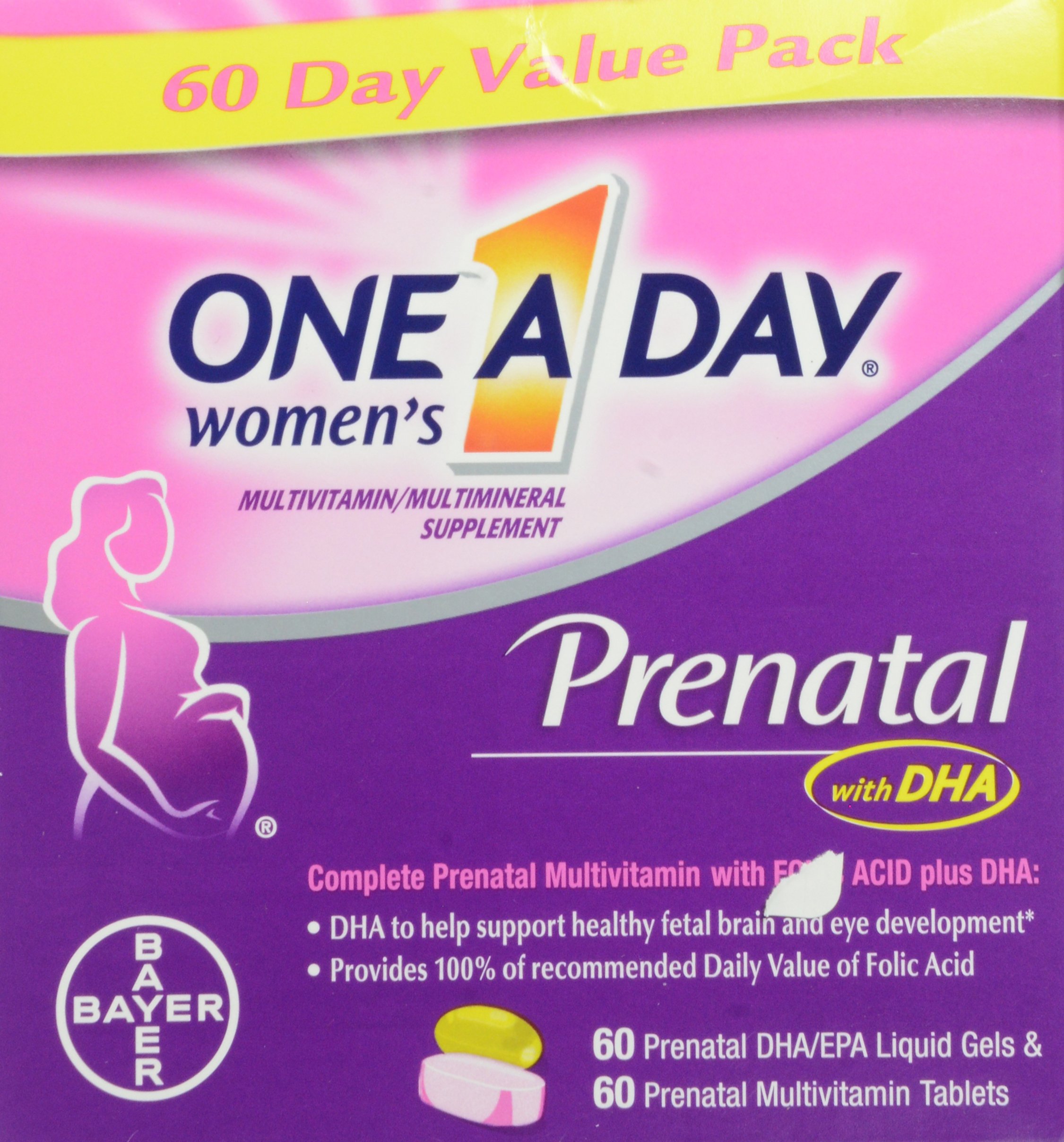 one a day womens prenatal vitamins, 60 count