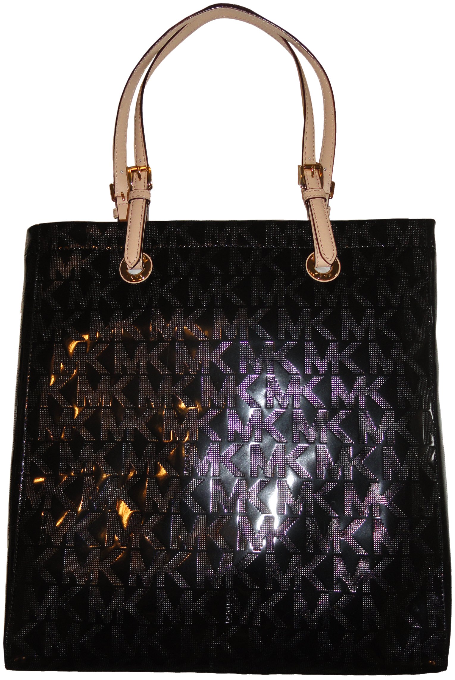 michael kors(迈克尔科尔斯)mk 金属镜面黑色经典标志包