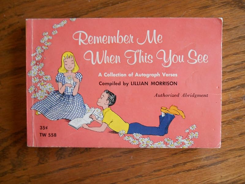 Remember Me When This You See by Lillian Morrison