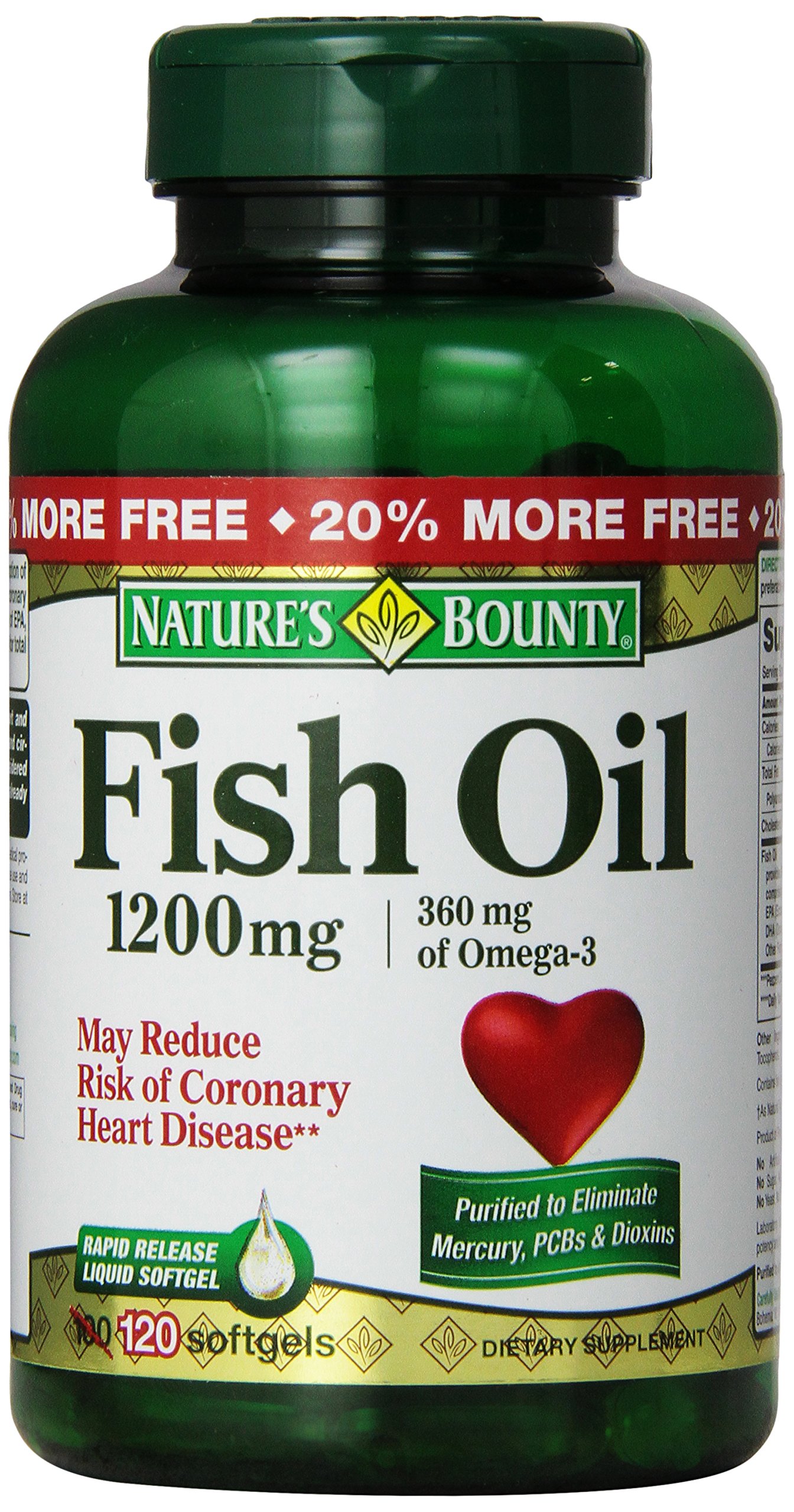 natures bounty fish oil 1200 mg, 120 count
