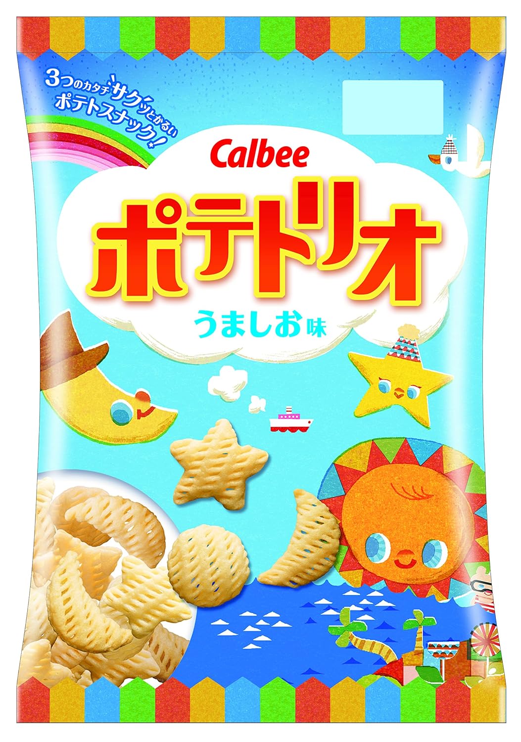 calbee 卡乐b 萌趣太阳月亮星星形状土豆制作美味零食点心 60克×12袋