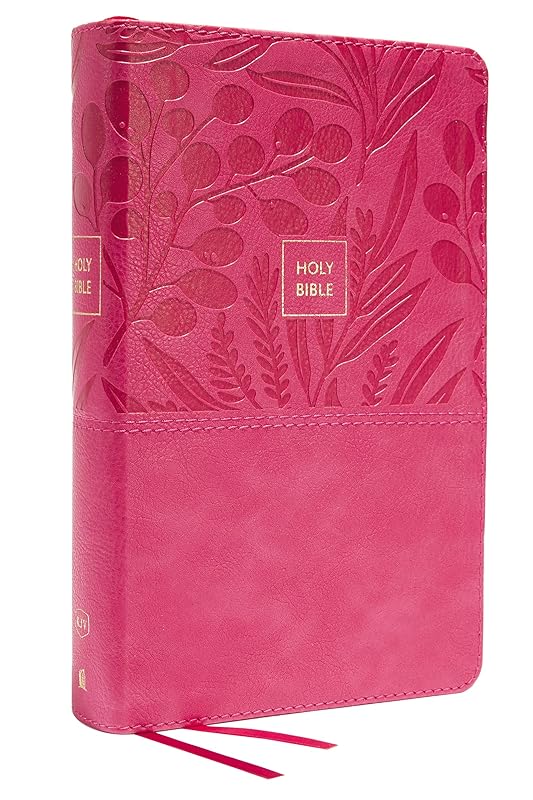 KJV Holy Bible: Large Print Single-Column with 43,000 End-of-Verse Cross References, Pink Leathersoft, Personal Size, Red Letter, Comfort Print: King James Version by Thomas Nelson