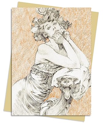 Mucha: Study for Documents Décoratifs Plate 12 Greeting Card Pack: Pack of 6 (Greeting Cards)