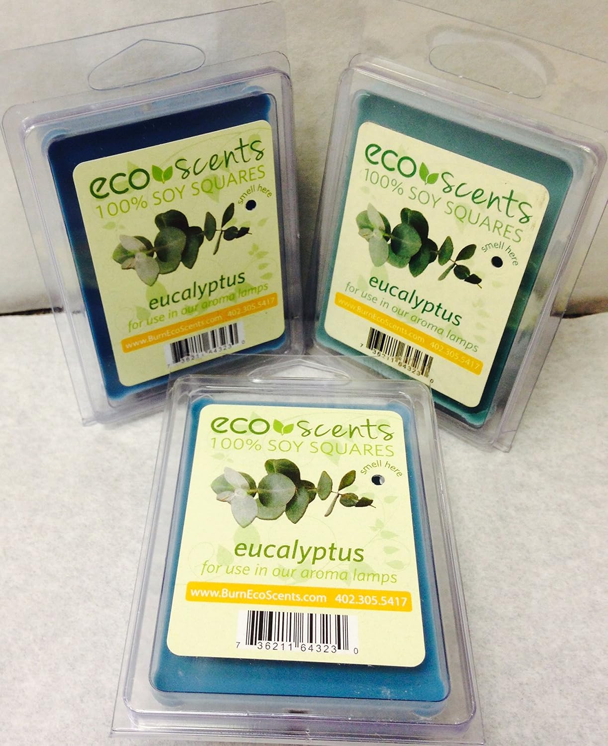 

EcoScents 100% All Natural Soy Wax Melts - "Eucalyptus" 3 Pack