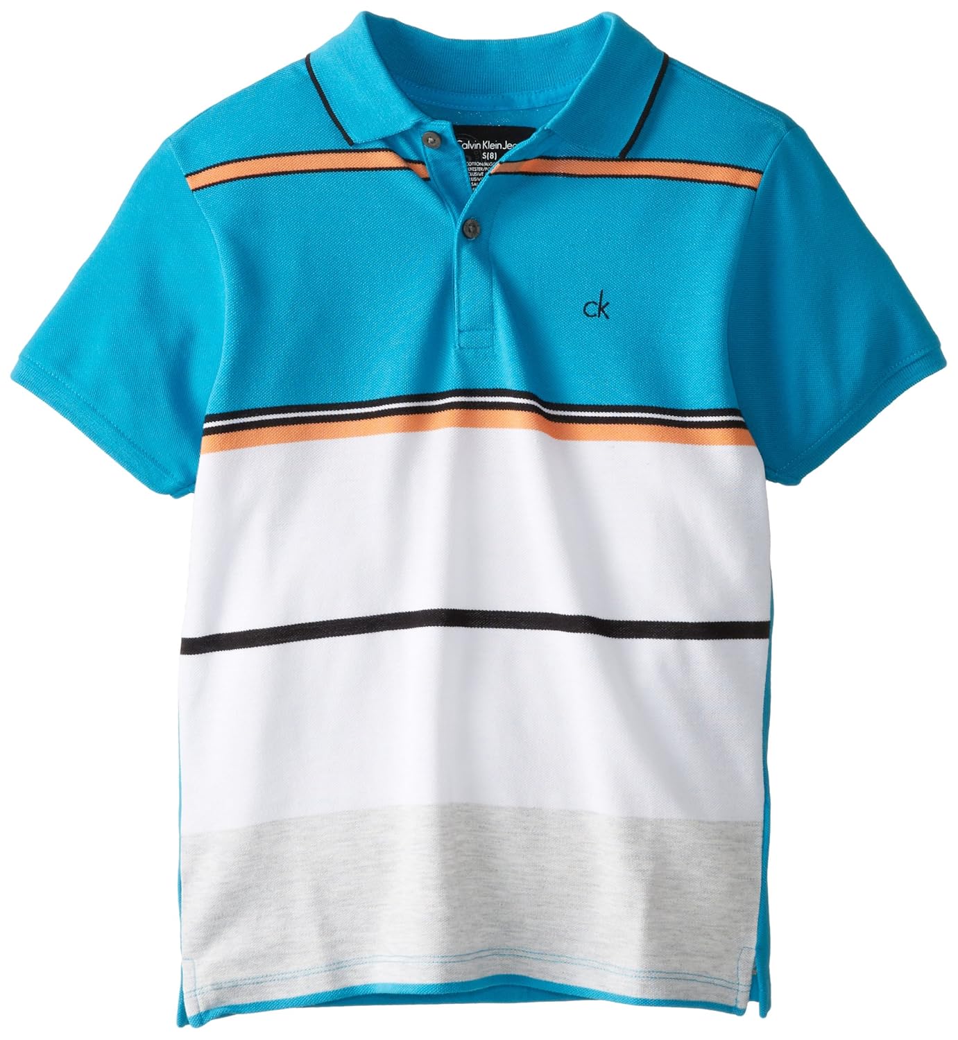 

Calvin Klein Big Boys' Striped Pique Polo Shirt