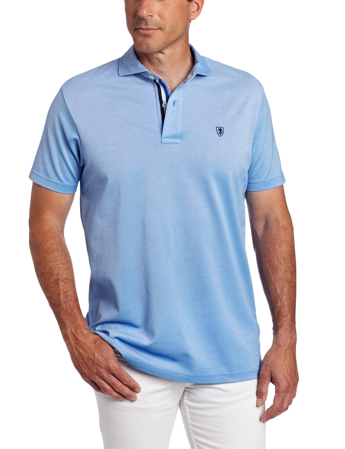lincs dc & co mens connor cut-away collar polo, perry blue
