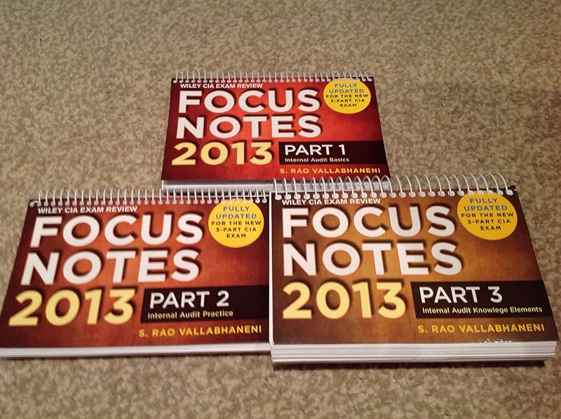 Wiley CIA Exam Review Focus Notes 2013 by S. Rao Vallabhaneni
