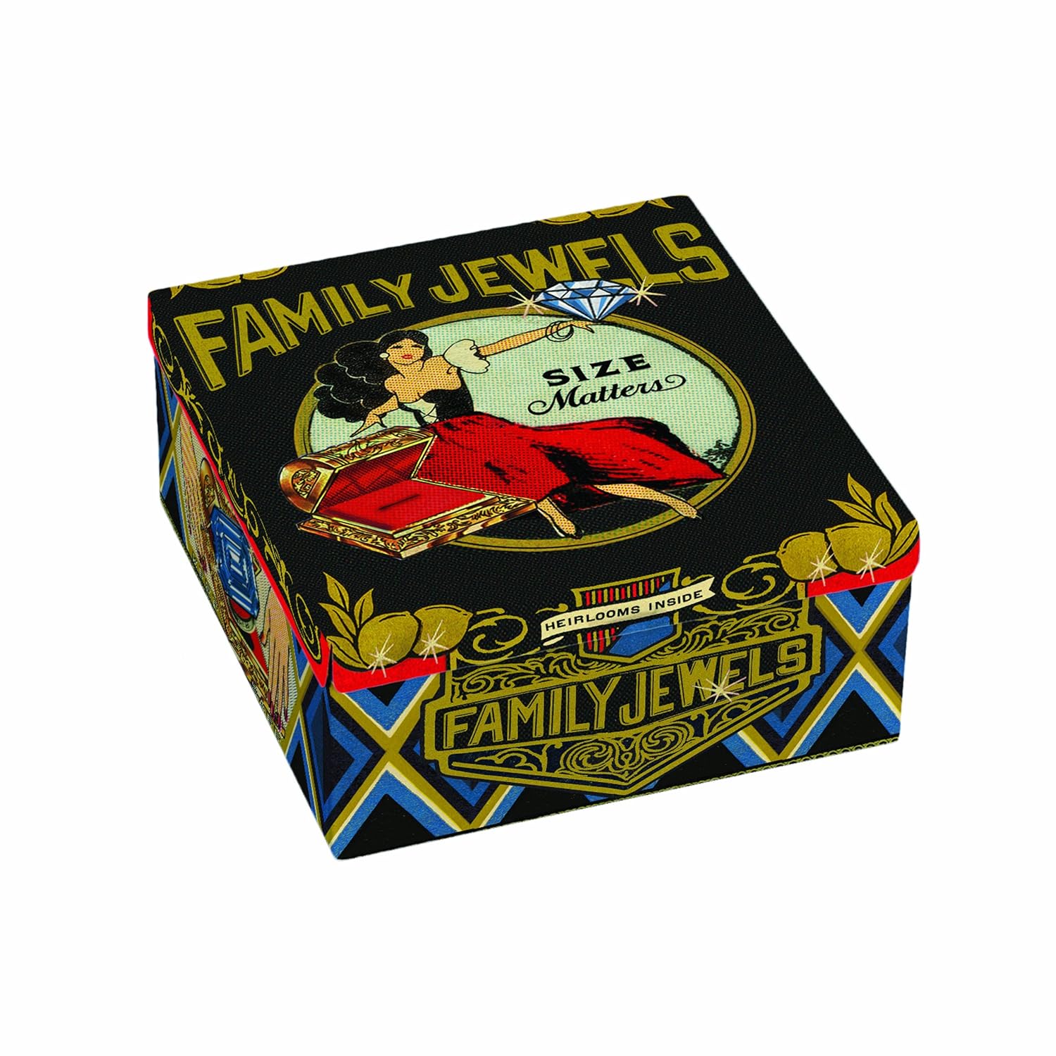 

Blue Q Family Jewels Petite Cigar Box
