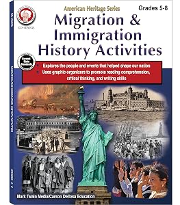 Migration & Immigration History Activities Workbook, American History 5th Grade Workbooks and Up, Major Migration & Immigration Events, and US ... or Homeschool Curriculum (American Heritage)