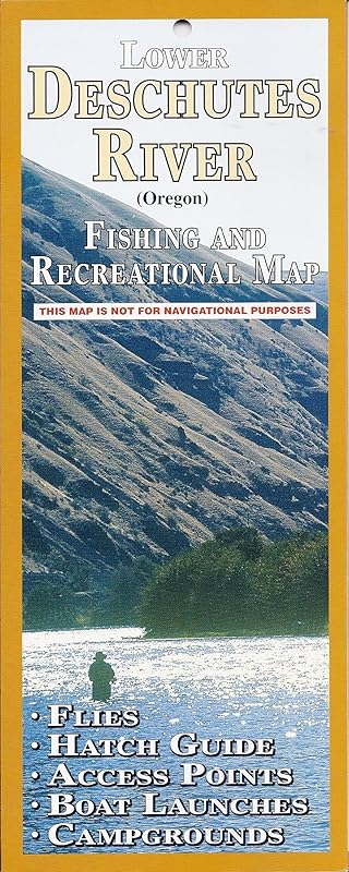 Lower Deschutes River (Oregon): Fishing and Recreation Map by John Shewey
