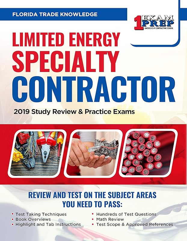 Florida Limited Energy Specialty Contractor: 2019 Study Review & Practice Exams by One Exam Prep