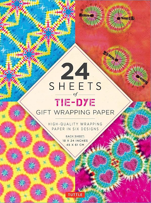 Tie-Dye Gift Wrapping Paper - 24 sheets: 18 x 24" (45 x 61 cm) Wrapping Paper by Tuttle Studio