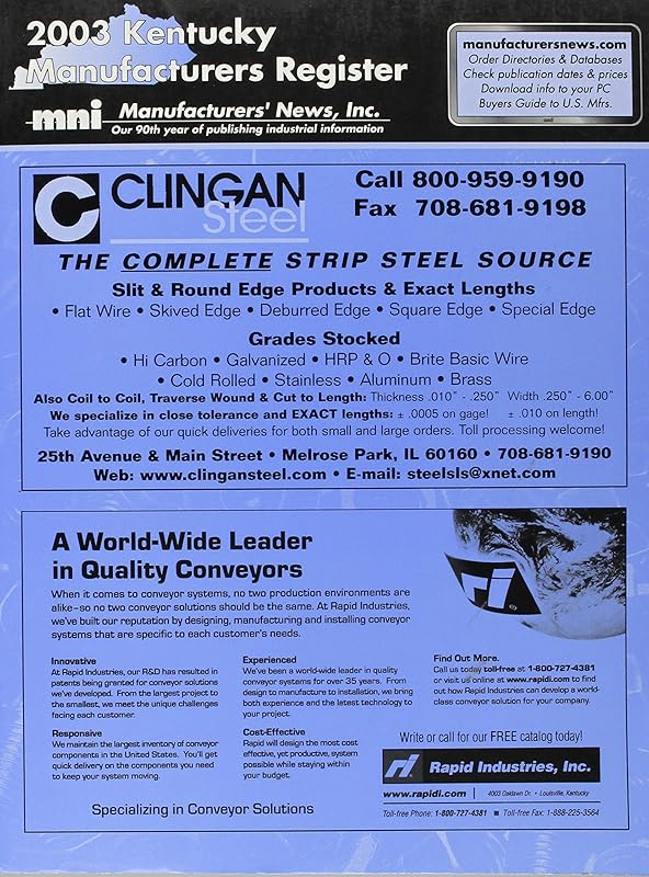 2003 Kentucky Manufacturers Register by unknown author