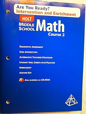 Holt Middle School Math: Are You Ready? Intervention and Enrichment with Answer Key Course 2