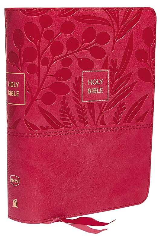 NKJV, End-of-Verse Reference Bible, Compact, Leathersoft, Pink, Red Letter, Comfort Print: Holy Bible, New King James Version by Thomas Nelson