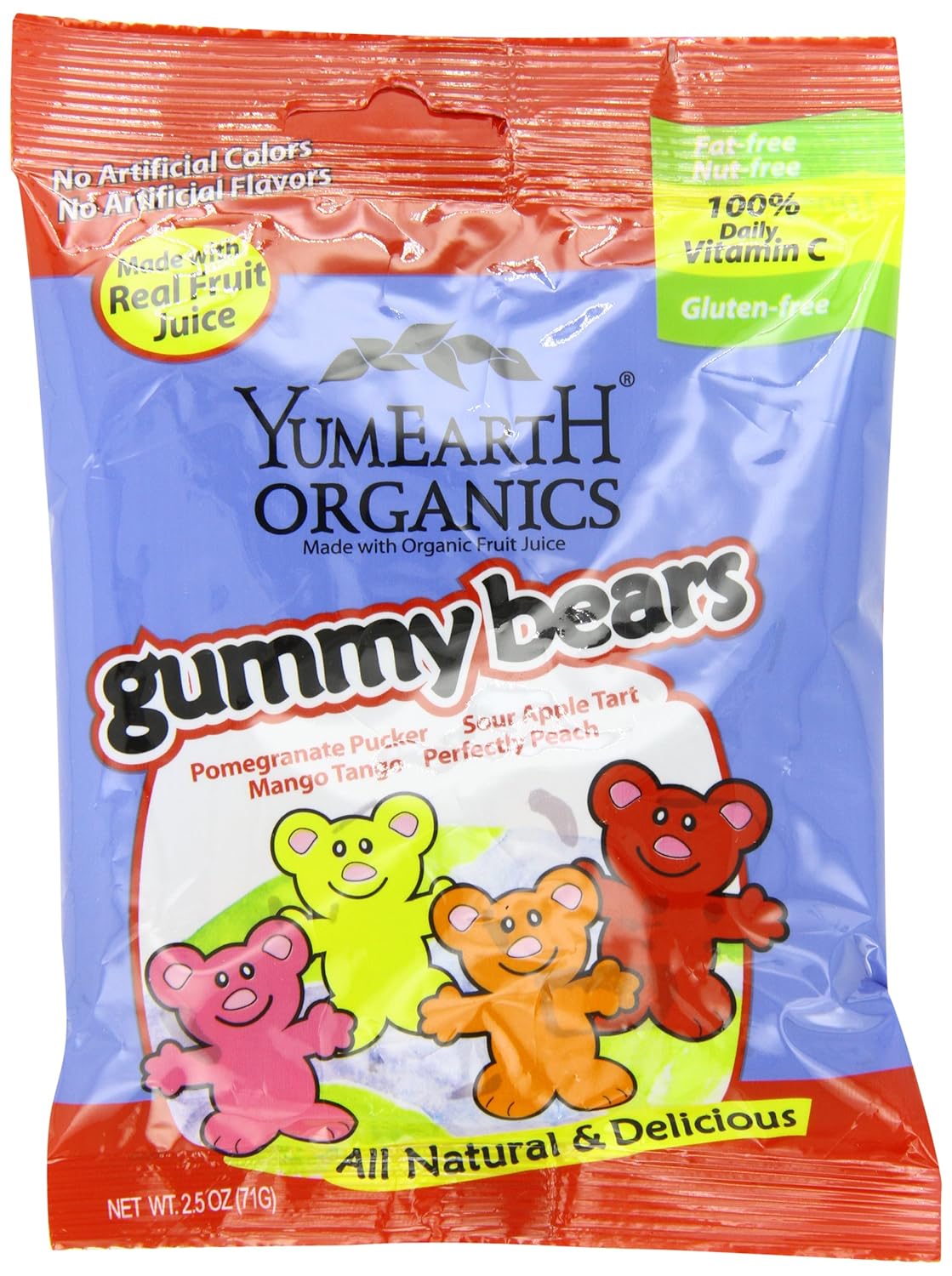 yumearth organic gummy bears, 2.5 ounce