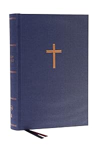 NKJV, Single-Column Wide-Margin Reference Bible, Cloth over Board, Blue, Red Letter, Comfort Print: Holy Bible, New King James Version
