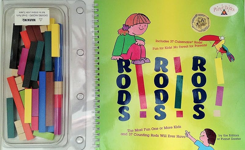 Rods, Rods, Rods: The Most Fun One or More Kids and 37 Counting Rods Will Ever Have/Book and 37 Counting Rods by Planet Dexter
