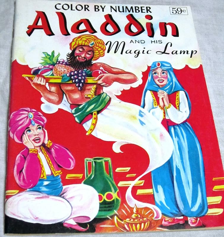 Aladdin and His Magic Lamp Color By Number Book by Unknown