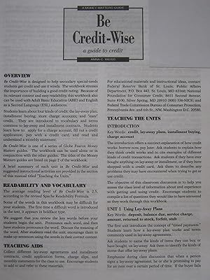 Money Matters Guides: Be Credit-Wise