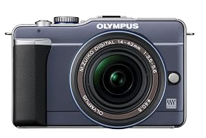 Olympus PEN E-PL1 12.3MP Live MOS Micro Four Thirds Interchangeable Lens Digital Camera with 14-42mm f/3.5-5.6 Zuiko Digital Zoom Lens (Slate Blue)