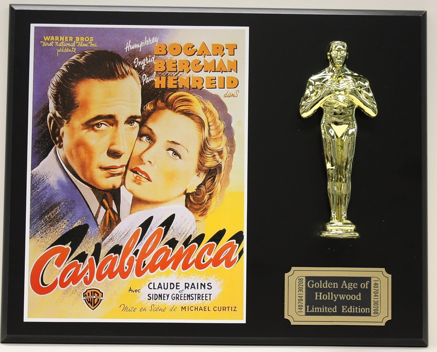 

Casablanca, Humphrey Bogart LTD Edition Oscar Movie Poster Display