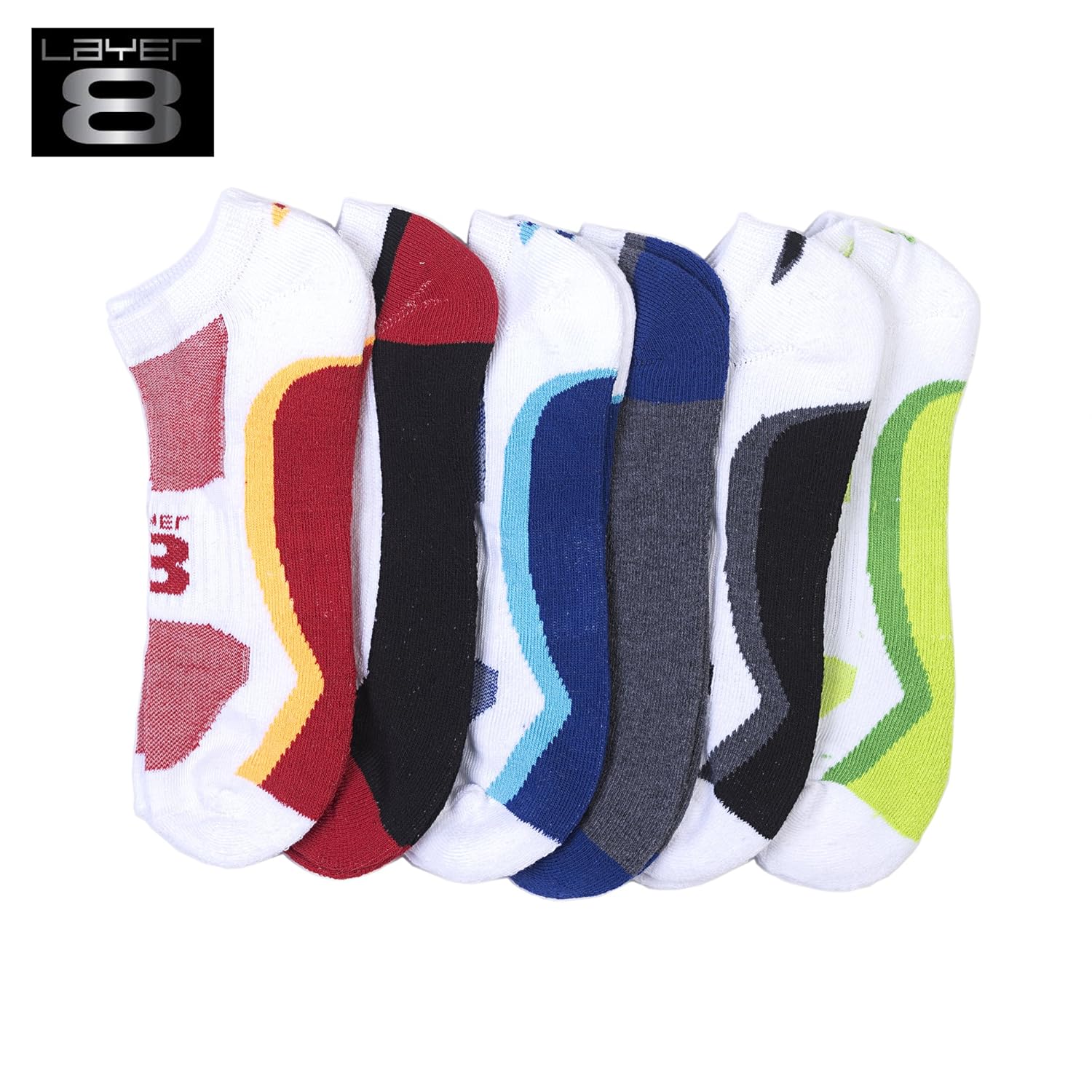

Layer 8 6-Pack Men's Sport No Show Socks