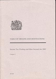 Table of origins and destinations: Income Tax (Trading and Other Income) Act 2005, Chapter 5