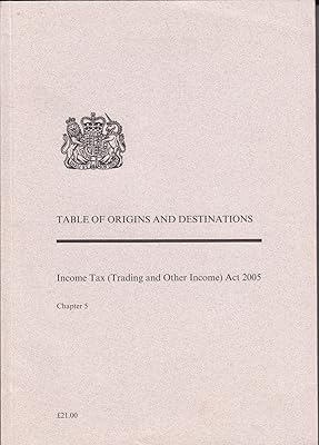 Table of origins and destinations: Income Tax (Trading and Other Income) Act 2005, Chapter 5