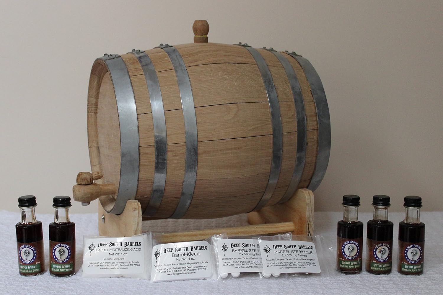 

5-Liter American White Oak Barrel Unfinished Full Highland Malt Whisky Kit