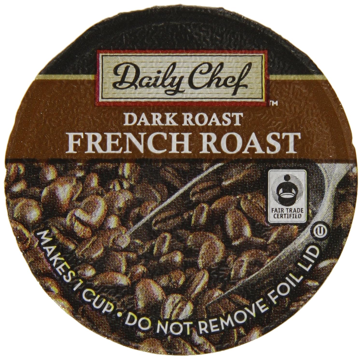 daily chef 100% arabica coffee french roast, dark roast, 80