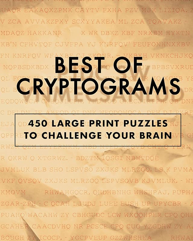 Best of Cryptograms: 450 Large Print Puzzles to Flex Your Brain by Rockridge Press